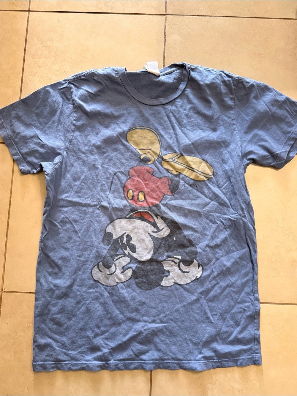 Junk Food Clothing Light Blue Short Sleeve Tee with Vintage Character Graphic